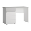 ALBI - Ensemble de Meubles de Chambre pour Jeunes - Blanc Matt / Gris Froid Brillant