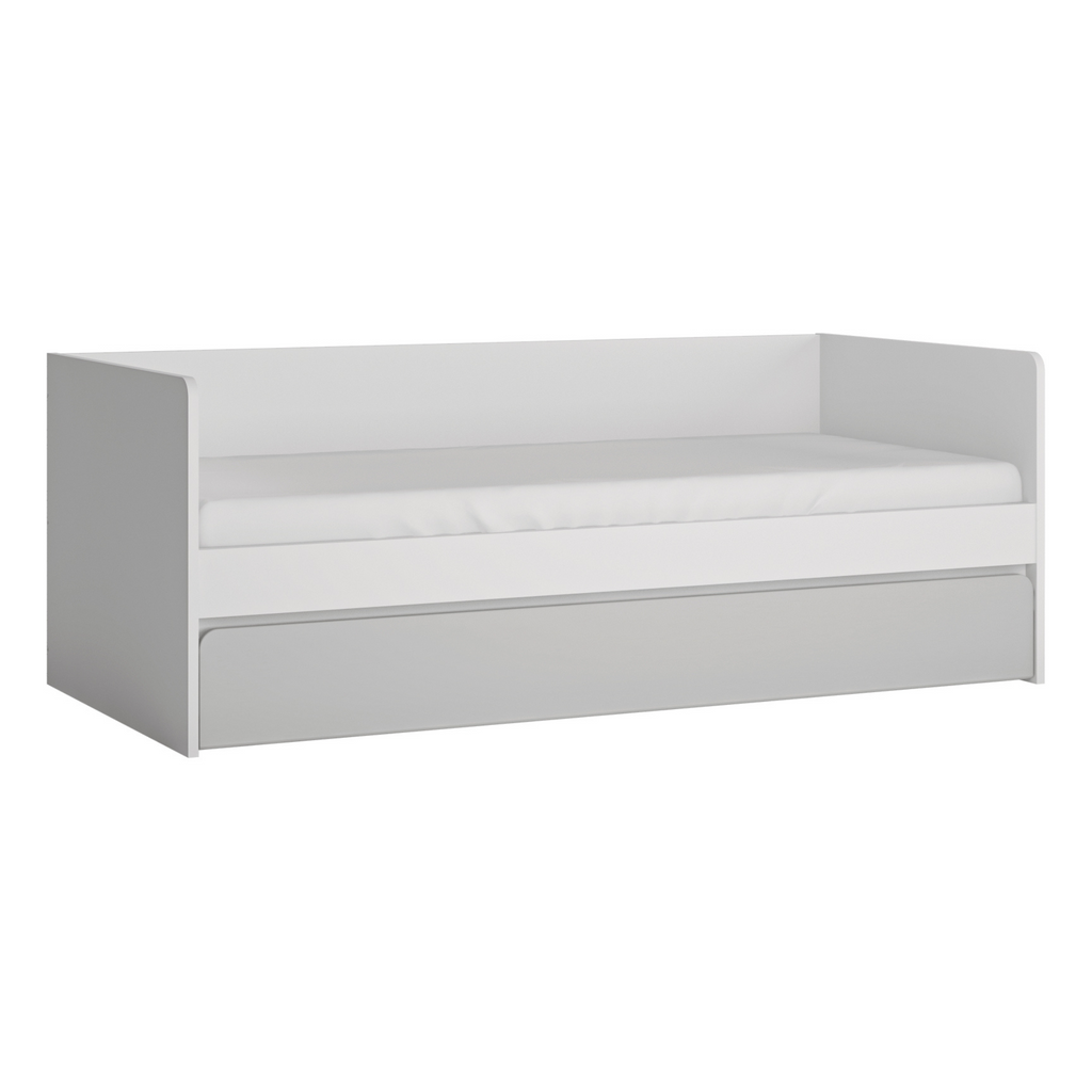 ALBI II - Ensemble de Meubles de Chambre pour Jeunes - Blanc Matt / Gris Froid Brillant