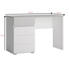 ALBI - Ensemble de Meubles de Chambre pour Jeunes - Blanc Matt / Gris Froid Brillant