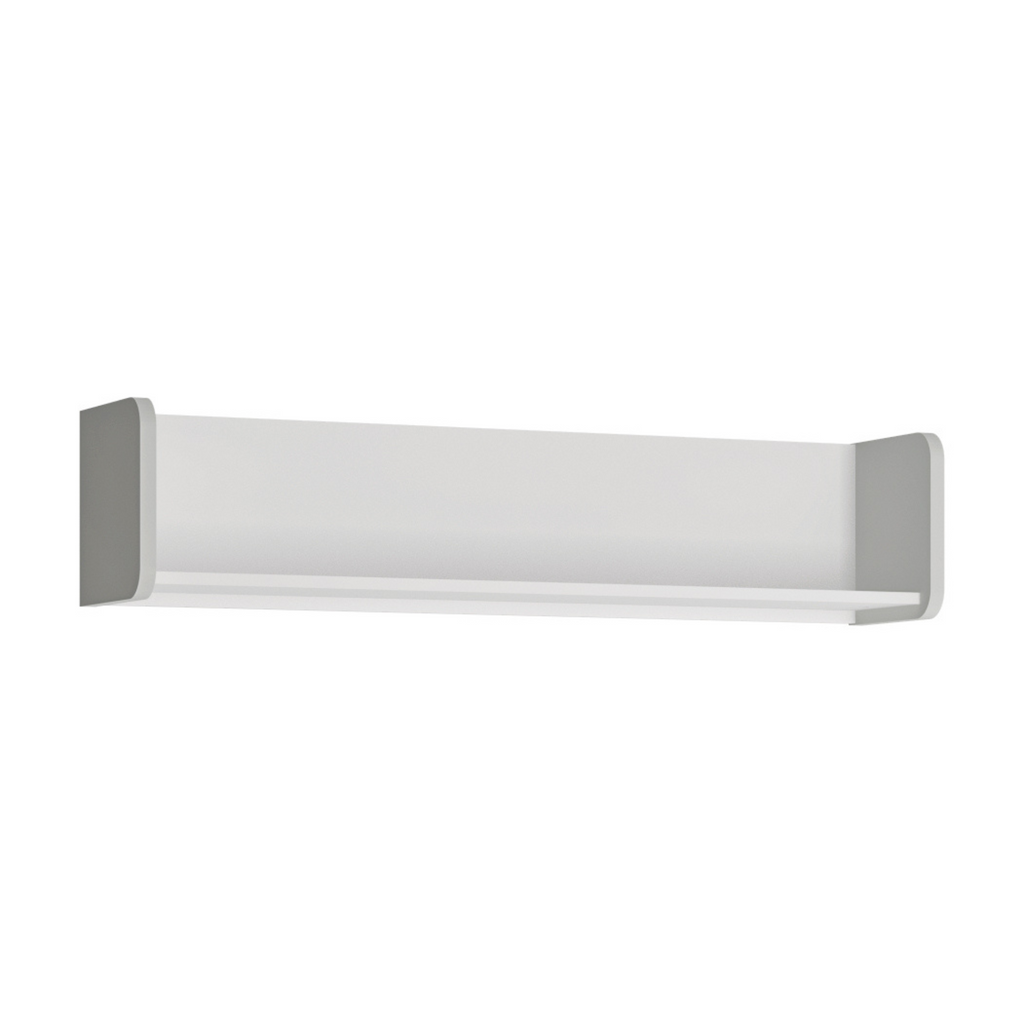 ALBI II - Ensemble de Meubles de Chambre pour Jeunes - Blanc Matt / Gris Froid Brillant