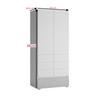 ALBI - Ensemble de Meubles de Chambre pour Jeunes - Blanc Matt / Gris Froid Brillant