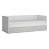 ALBI - Ensemble de Meubles de Chambre pour Jeunes - Blanc Matt / Gris Froid Brillant