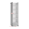 ALBI II - Ensemble de Meubles de Chambre pour Jeunes - Blanc Matt / Gris Froid Brillant