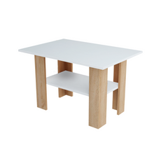 DYLAN - Table Basse - Chêne Sonoma / Blanc Matt H55cm L87cm P60cm