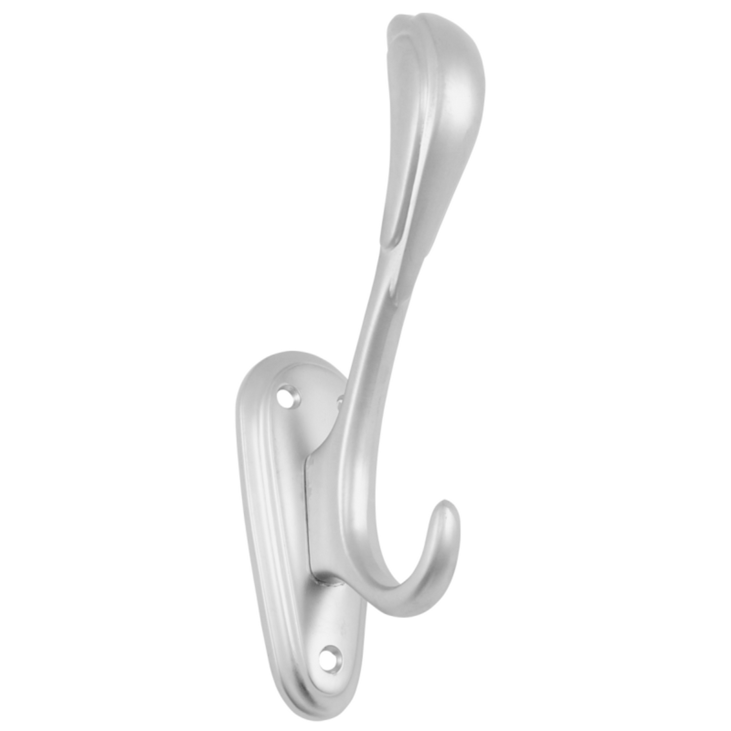 Crochet mural double - 160 mm - Aluminium Argent W018