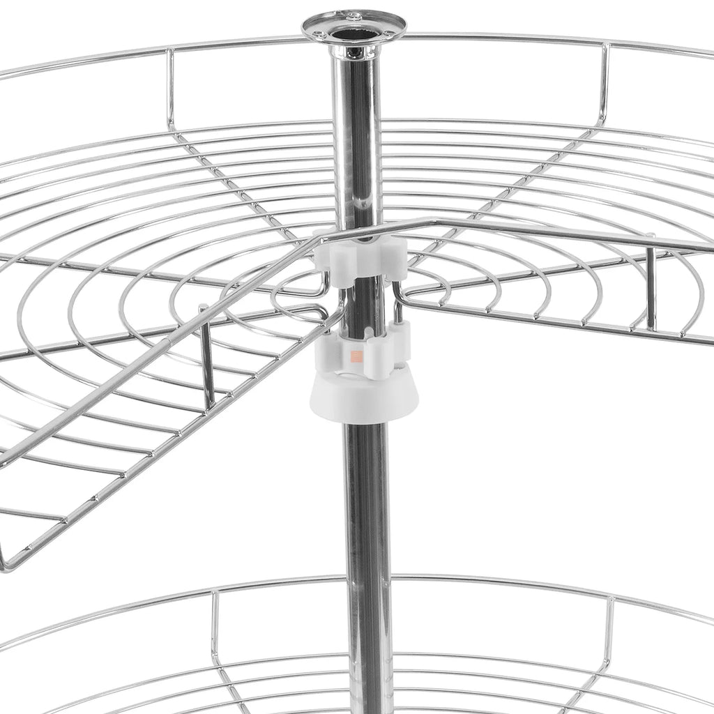 Carrousel de rangement  d'angle 3/4 pour placard de cuisine système - 750mm- Chrome