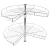Carrousel de rangement  d'angle 3/4 pour placard de cuisine système - 820mm- Chrome