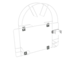 Porte-tuyau d'aspirateur en argent - Petit - Blanc