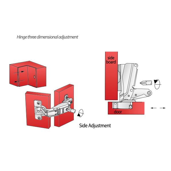 Drenky 4 Pièces Charniere Porte Placard,Charnière Invisible Angle D'ouverture 170°Acier Inoxydable Charnière à Fermeture Douce Avec Vis Pour Armoires Et Penderies