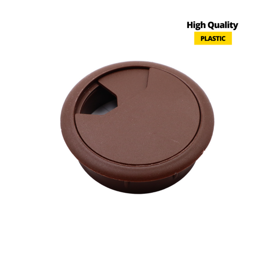Passe-câble en plastique 60mm - Marron foncé