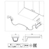 3 lampes supérieures du cabinet LED + Source de courant (F03)