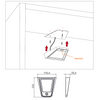 3 lampes supérieures du cabinet LED + Source de courant (F04)