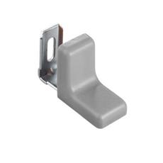 Angle de meuble en métal avec couvercle en plastique - Gris