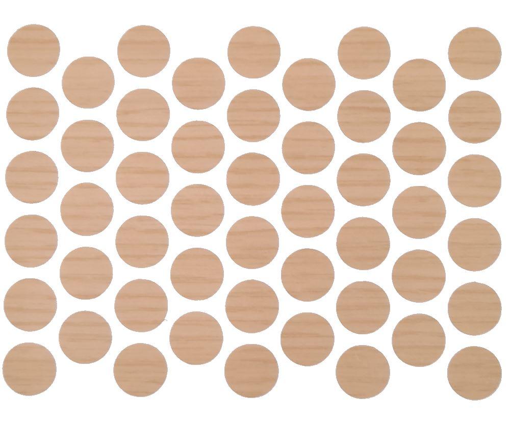 Cache-Vis Adhésif - Chêne ondulé 14mm