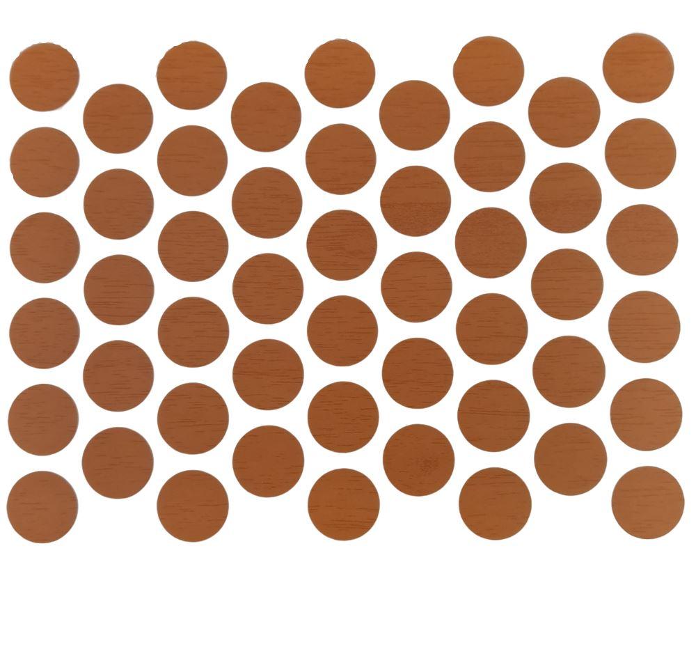 Cache-Vis Adhésif - Noyer italien 14mm