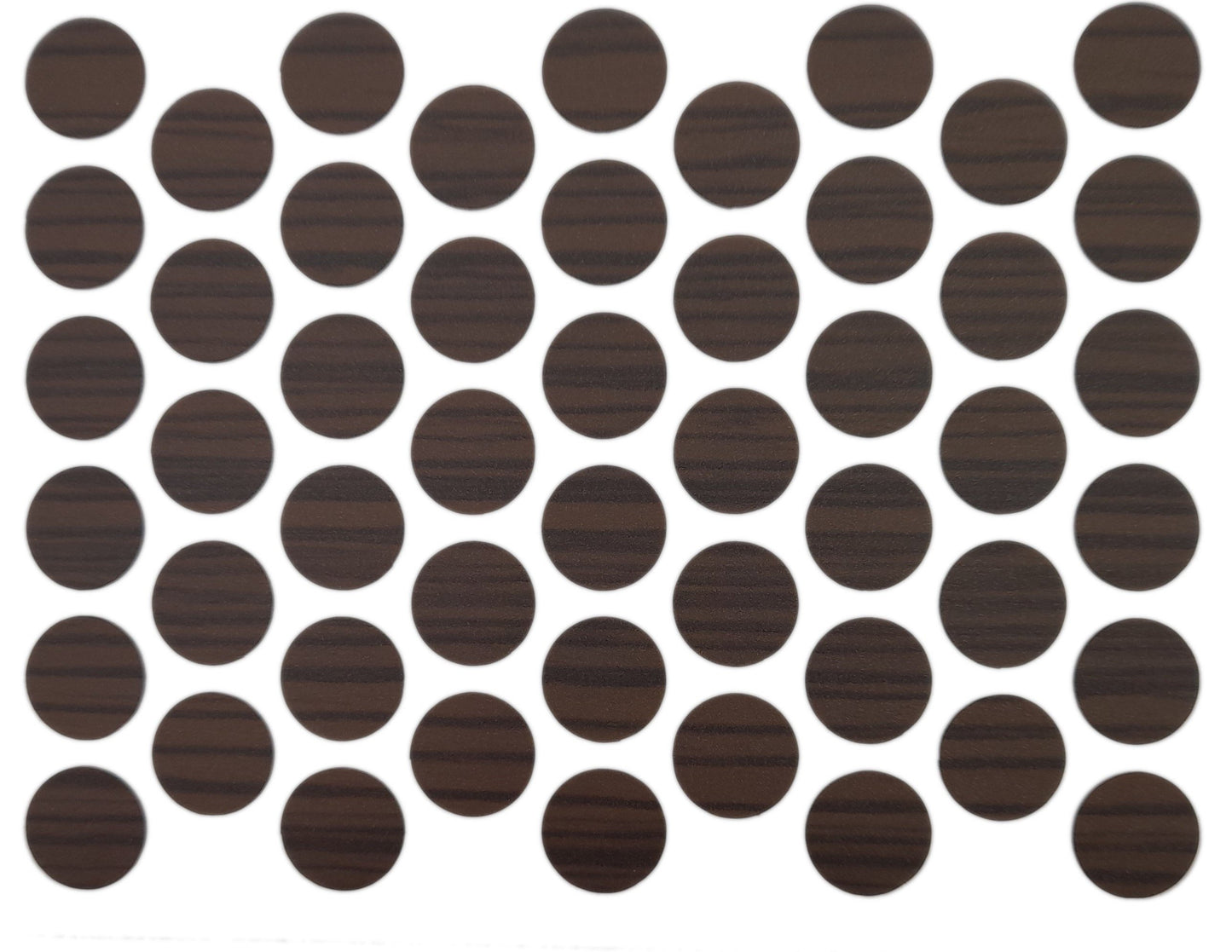 Cache-Vis Adhésif - Zebrano foncé 14mm