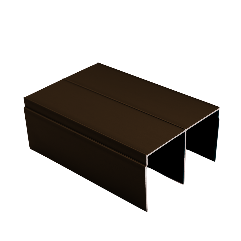 Double Top Aluminum Track 560cm - Cognac Anodisé