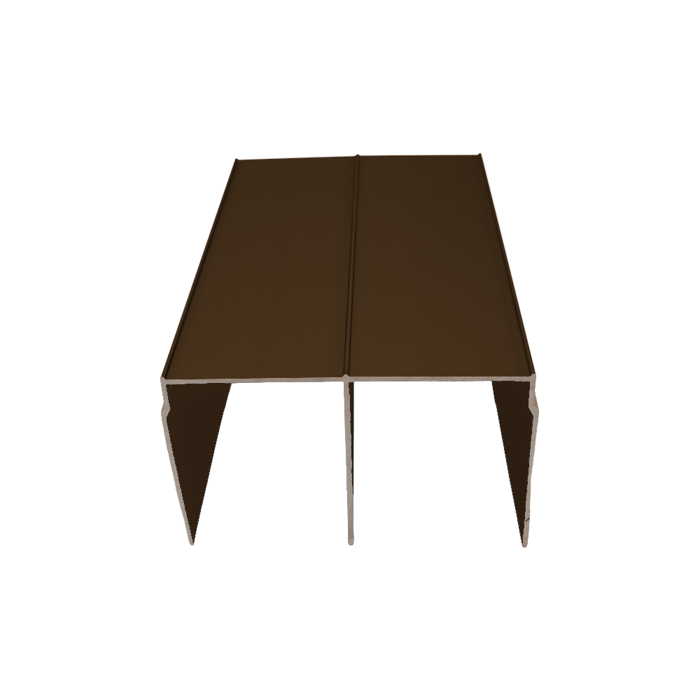 Double Top Aluminum Track 560cm - Cognac Anodisé