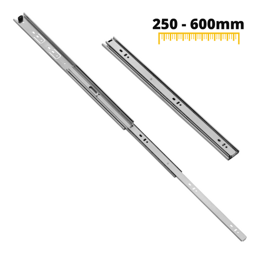 Ensemble de coulisses à billes - Rainure 35mm (gauche et droite), H35