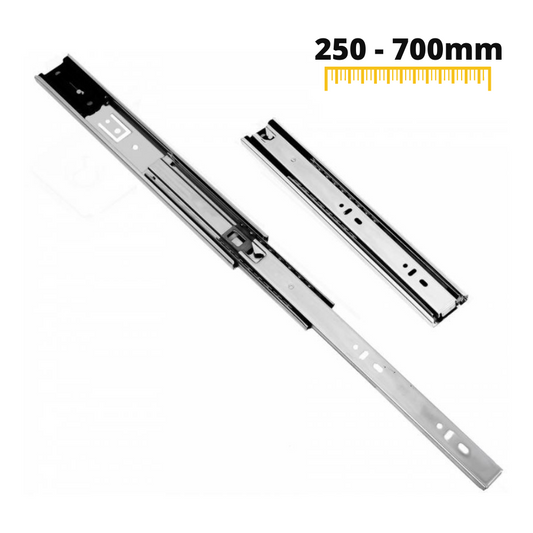 Ensemble de coulisses pour tiroir verrouillage automatique - Rainure 45mm (gauche et droite), H45