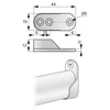 Fixation pour barre ovale de 15x30mm, Nickel