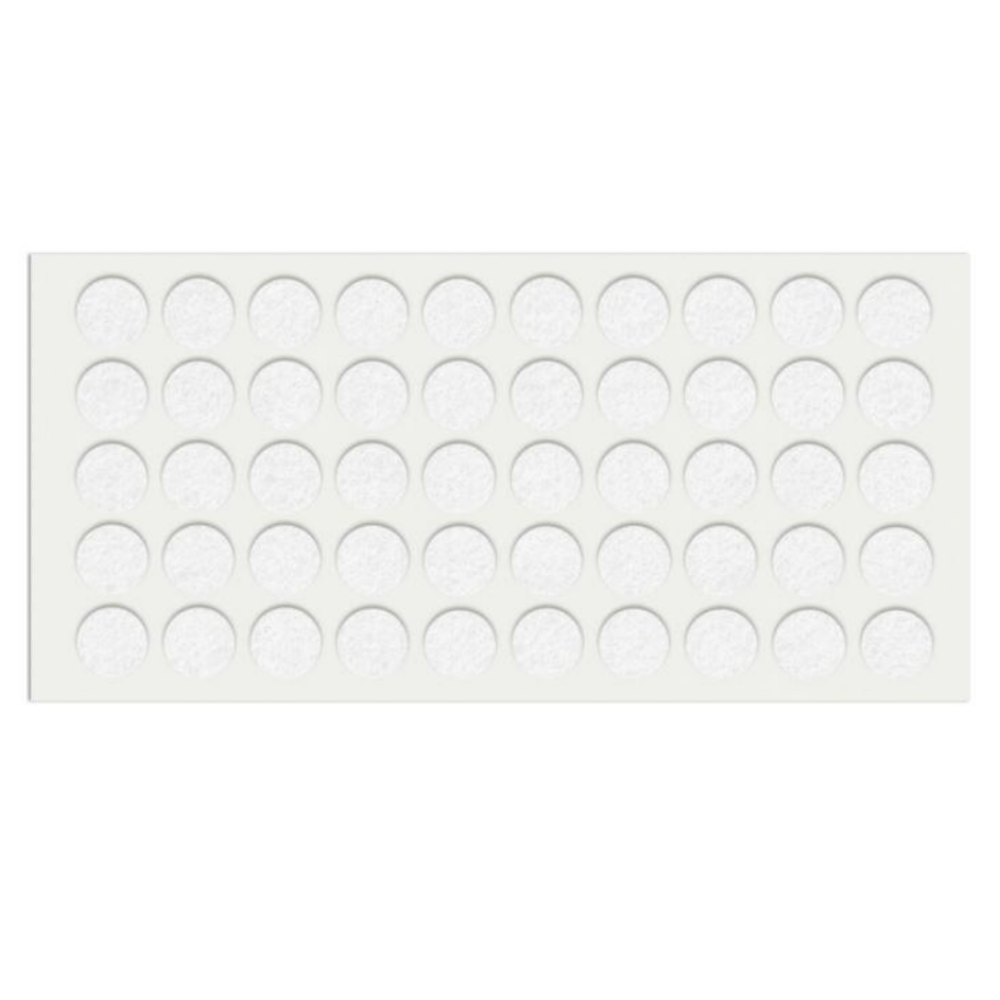 Patin feutre auto-adhésif 18mm - Blanc