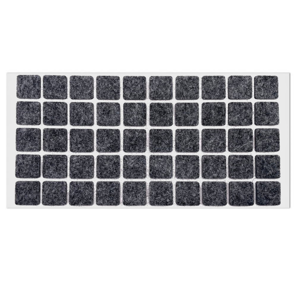 Patin feutre auto-adhésif 20x20mm - Gris