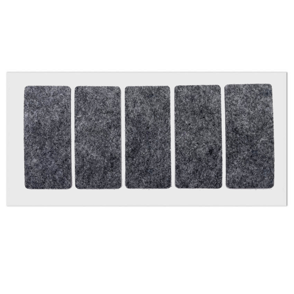 Patin feutre auto-adhésif 40x90mm - Gris