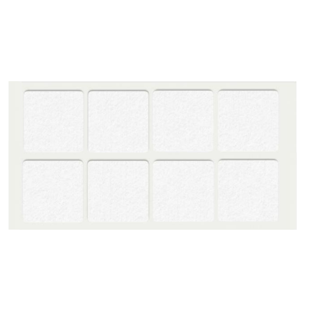 Patin feutre auto-adhésif 50x50mm - Blanc