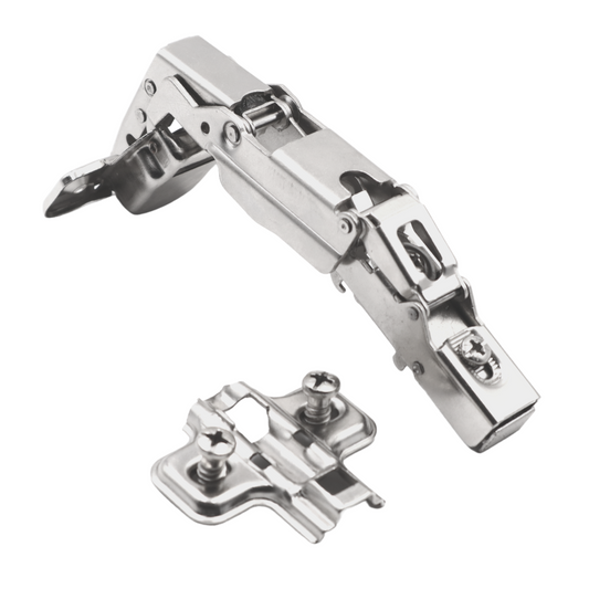 165° Charnière fermeture silencieuse, H2 plaque de montage avec vis EURO, portes superposées