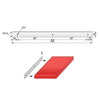 Bande latérale pour plan de travail de 38 mm R-5.5, Argent anodisé
