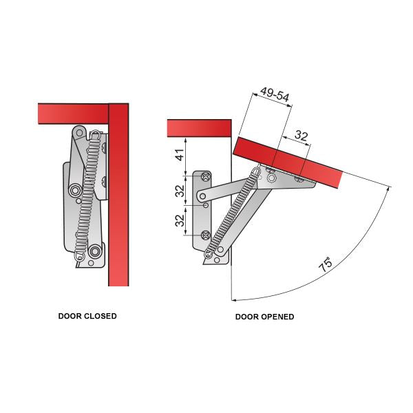 Charnière de levage Gauche + Droite NTP