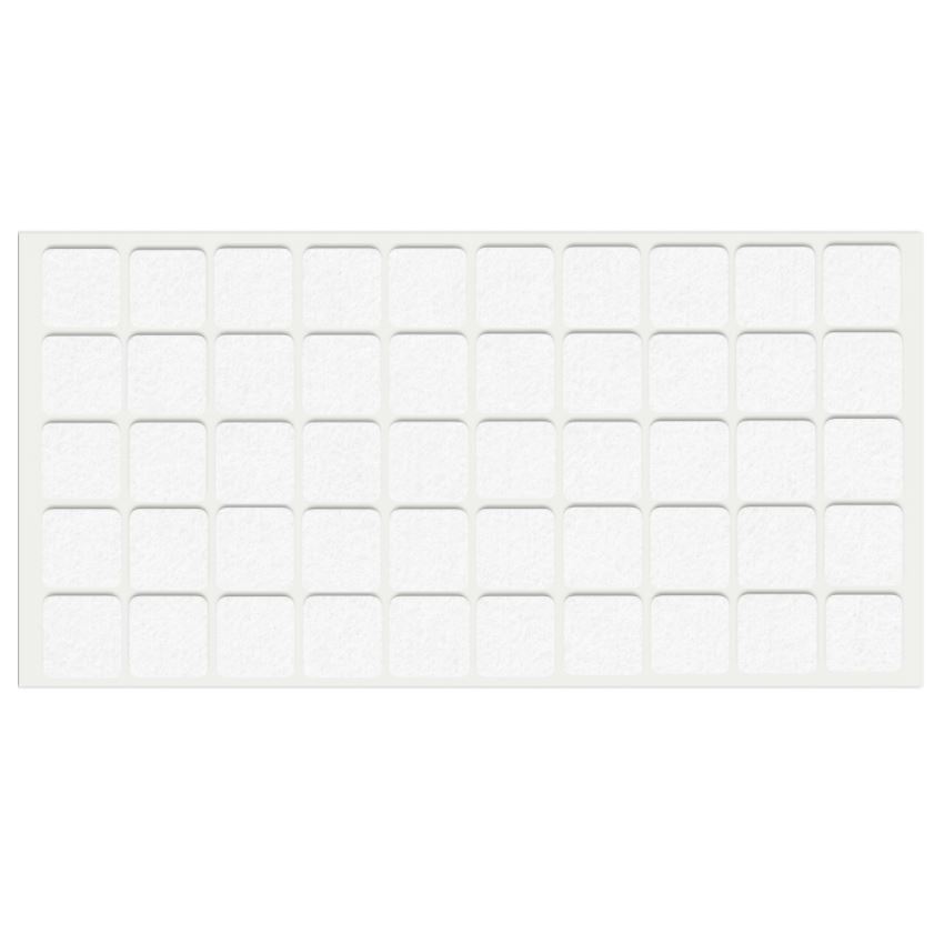 Patin feutre auto-adhésif 20x20mm - Blanc NTP Blanc