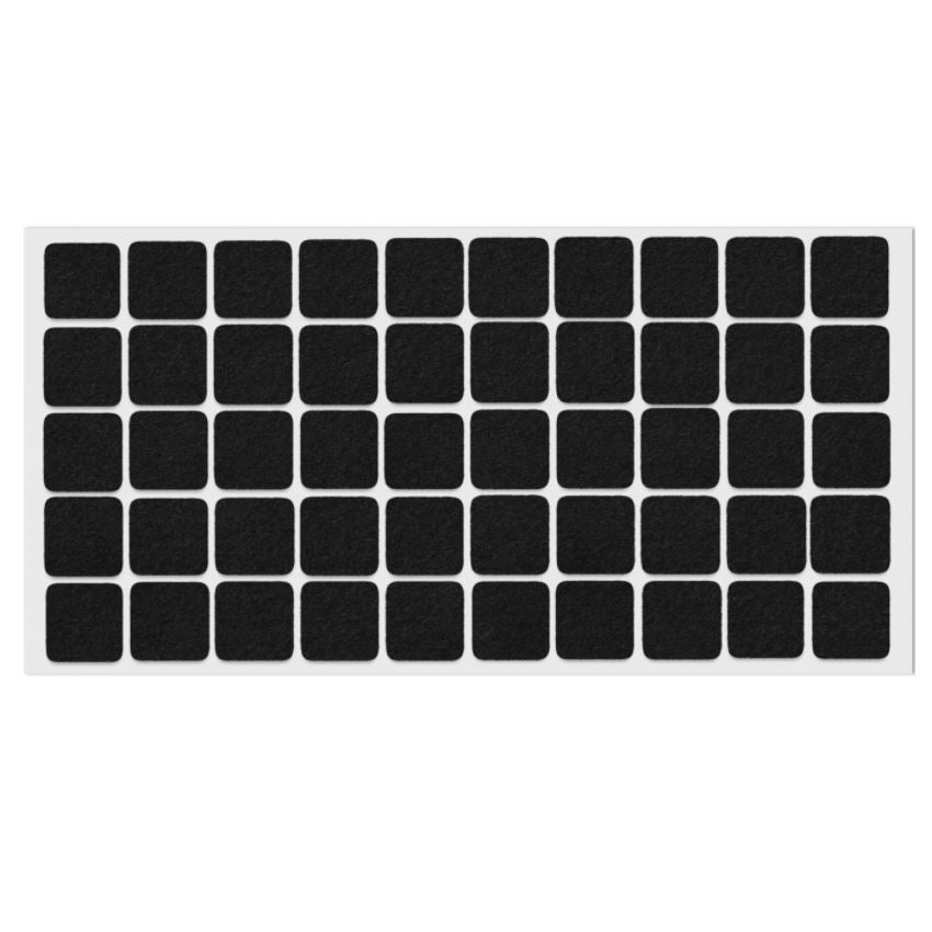 Patin feutre auto-adhésif 20x20mm - Noir NTP Noir