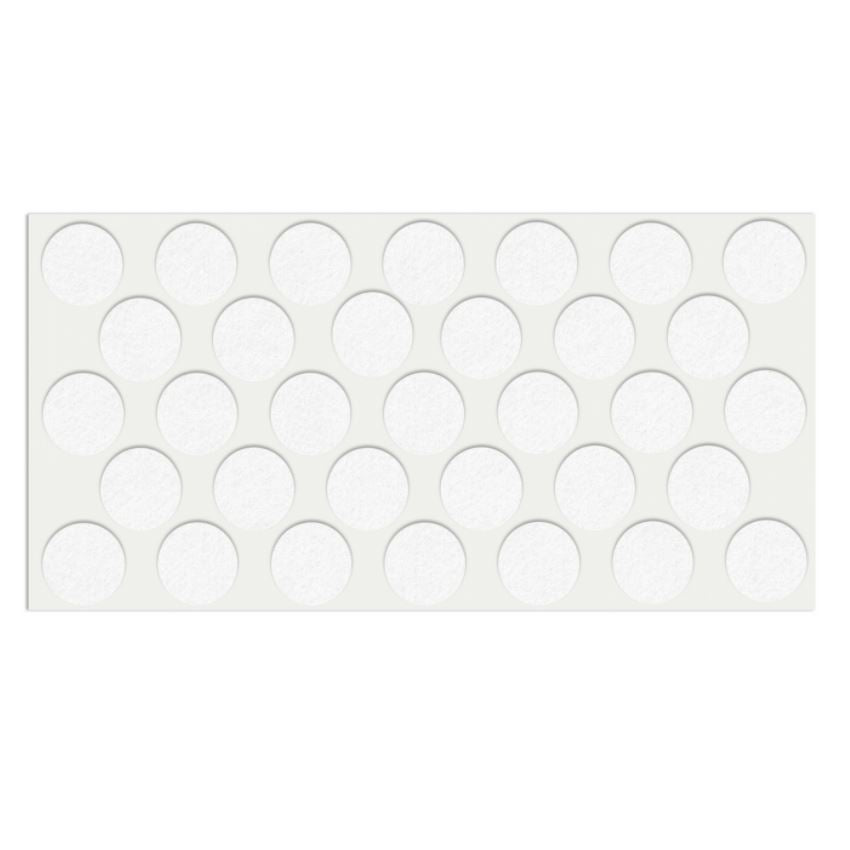 Patin feutre auto-adhésif 24mm - Blanc NTP Blanc