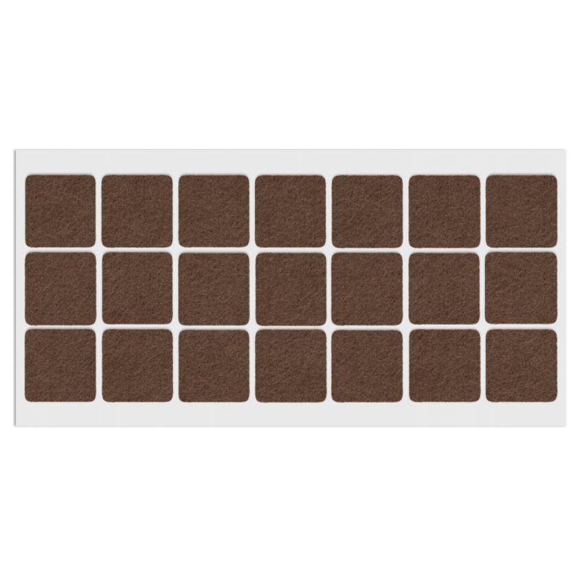 Patin feutre auto-adhésif 30x30mm - Marron NTP Marron