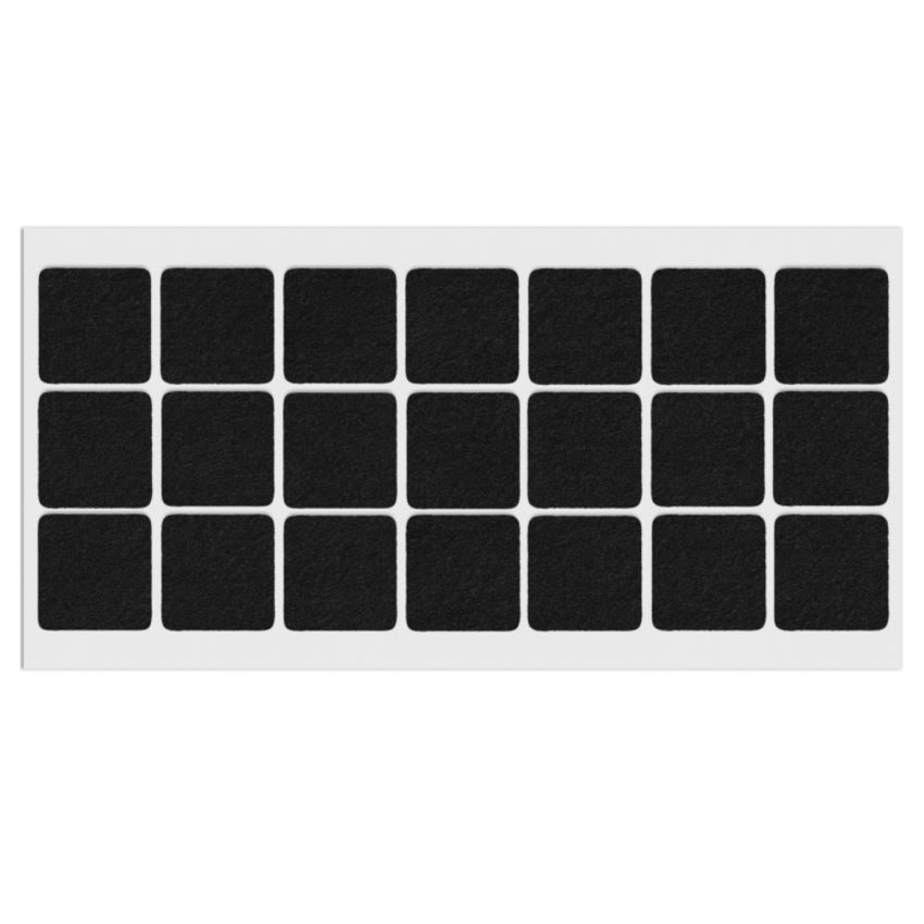 Patin feutre auto-adhésif 30x30mm - Noir NTP Noir