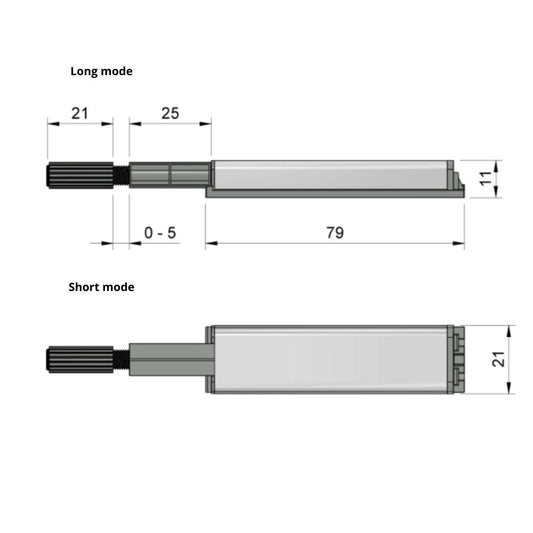 Push to Open latch - Charnières à ressort - avec embout en caoutchouc Zinc/Gris NTP