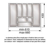 Range-couverts pour tiroir, largeur du meuble: 700 mm, profondeur: 490 mm - Métallique