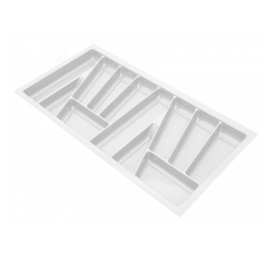 Range-couverts pour tiroir, largeurs d'armoires: 300 à 900 mm, profondeur: 430 mm, Blanc NTP 900mm