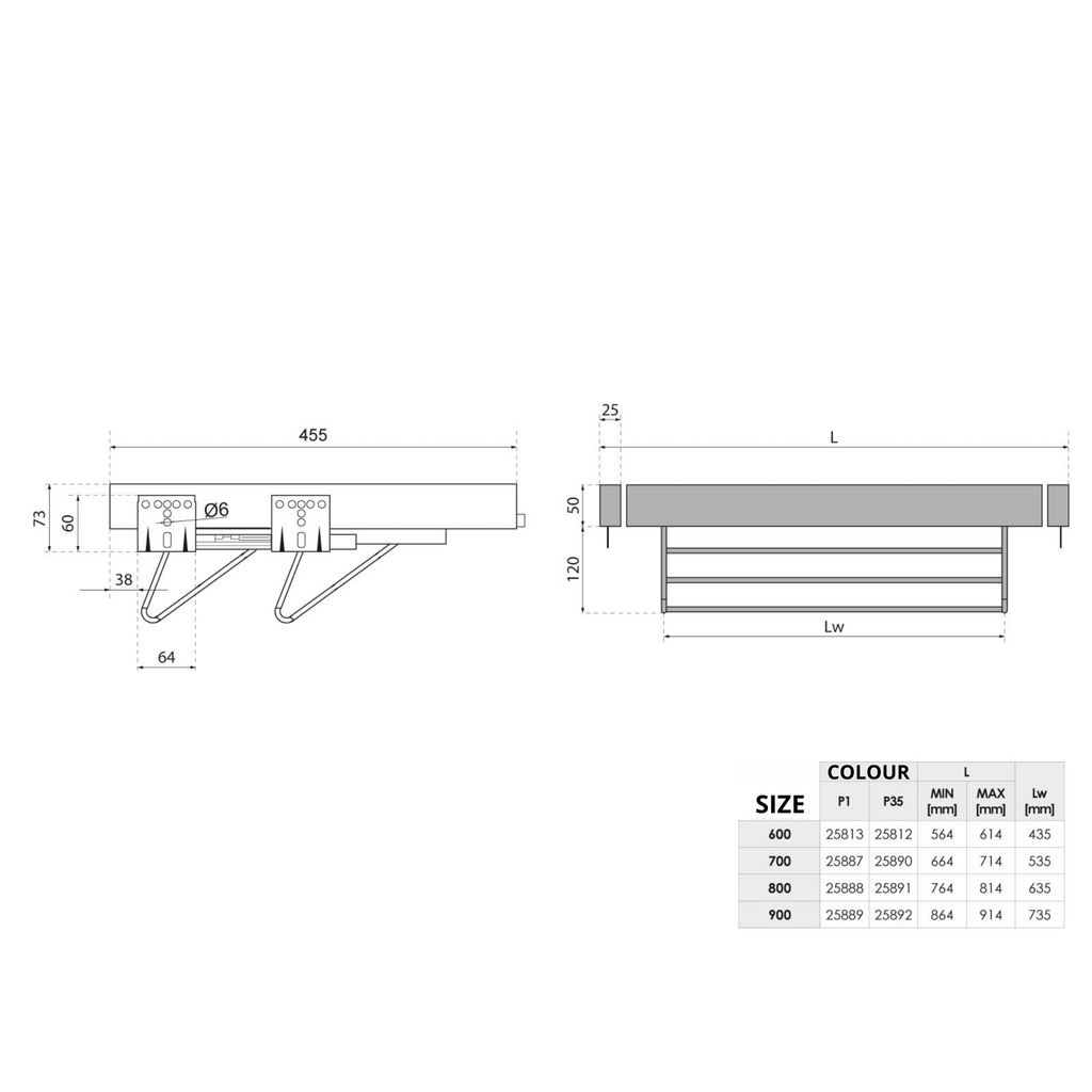 Range chaussure coulissant 800 SYMPHONY - Antracite