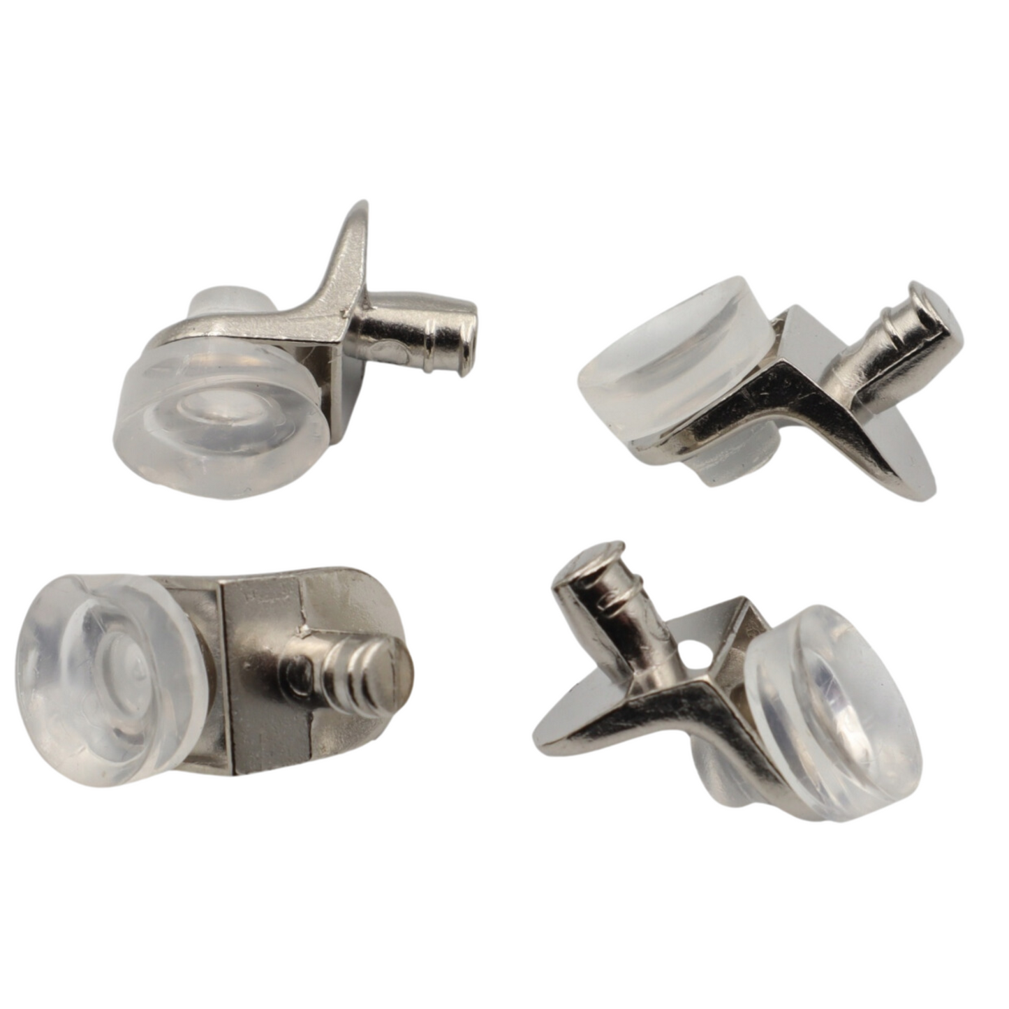 Taquets pour Étagère verre en plastique 5mm nickel