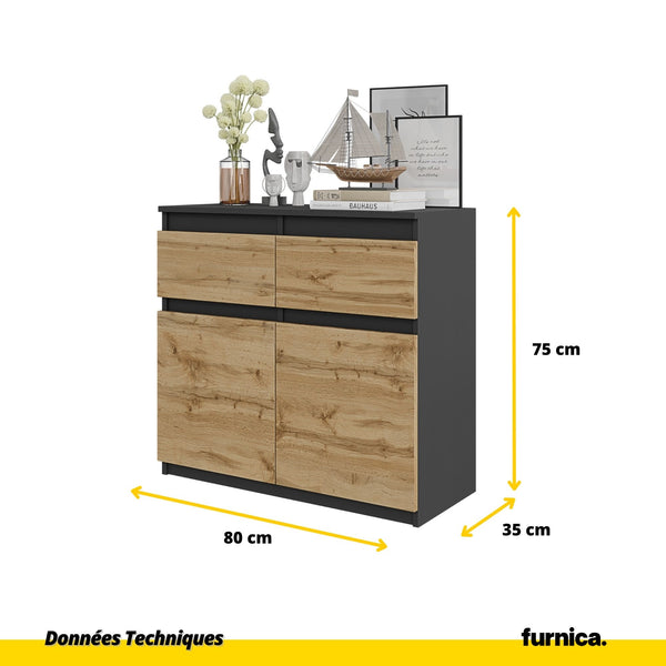 Relaxdays Meuble rangement 2 tiroirs tissu commode étagère tiroir tissu