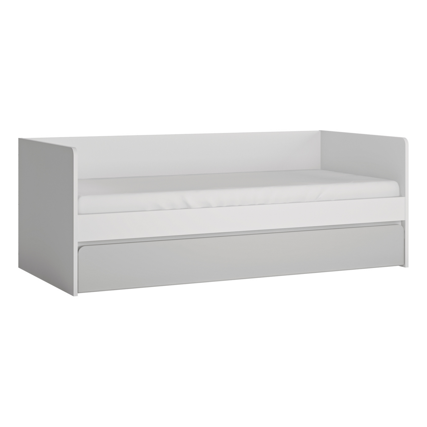 ALBI II - Ensemble de Meubles de Chambre pour Jeunes - Blanc Matt / Gris Froid Brillant