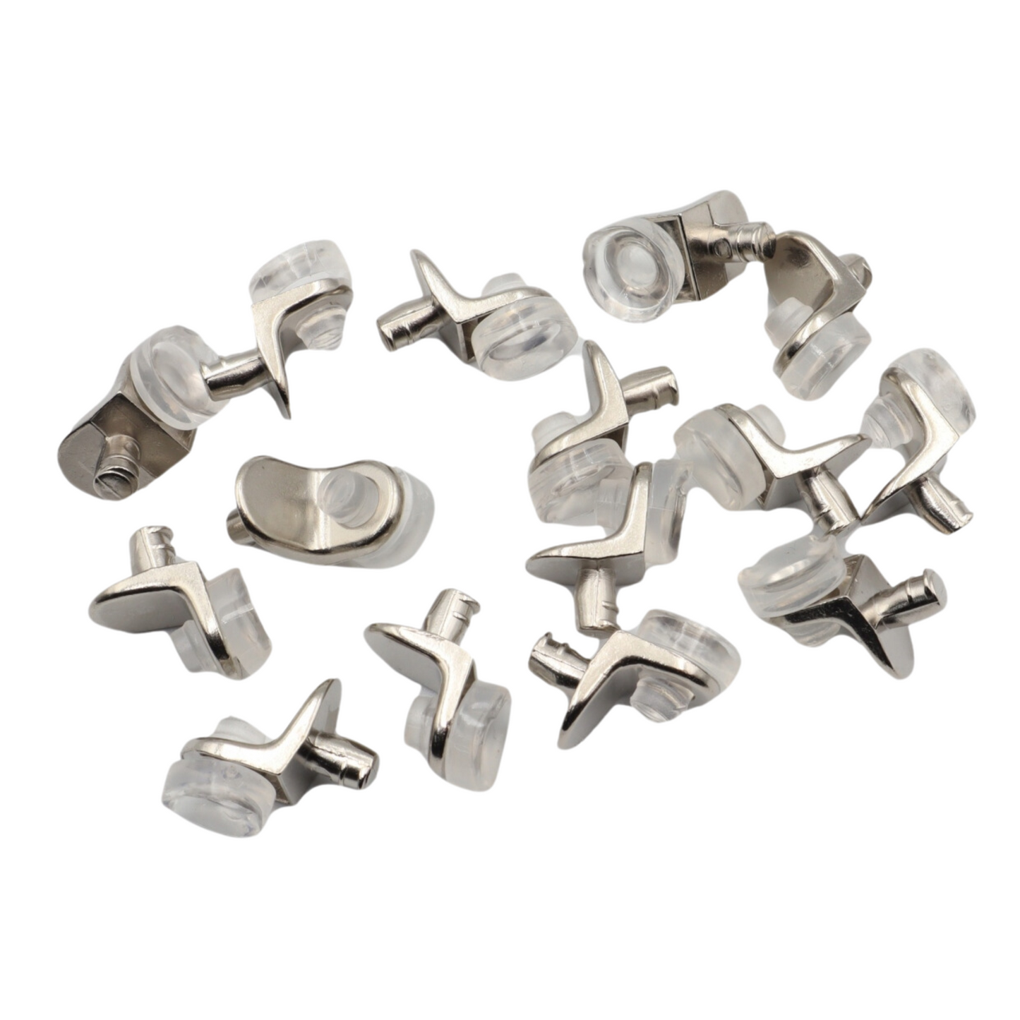 Taquets pour Étagère verre en plastique 5mm nickel