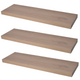 Étagère murale invisible - Lot de 3 - Chêne noueux - 90cm
