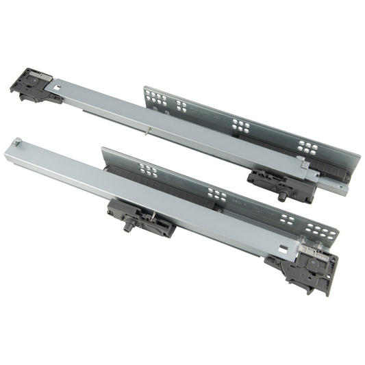 Ensemble de glissières dissimulée à ouverture par poussée (gauche et droite), extension complète 250-600mm