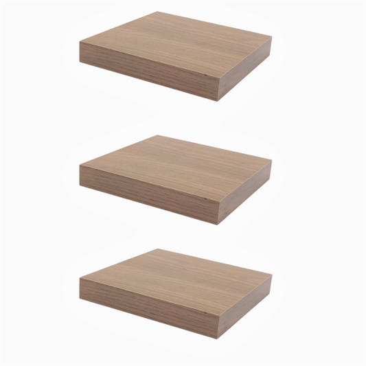 Étagère murale invisible lot de 3 - Chêne noueux - 23,5cm