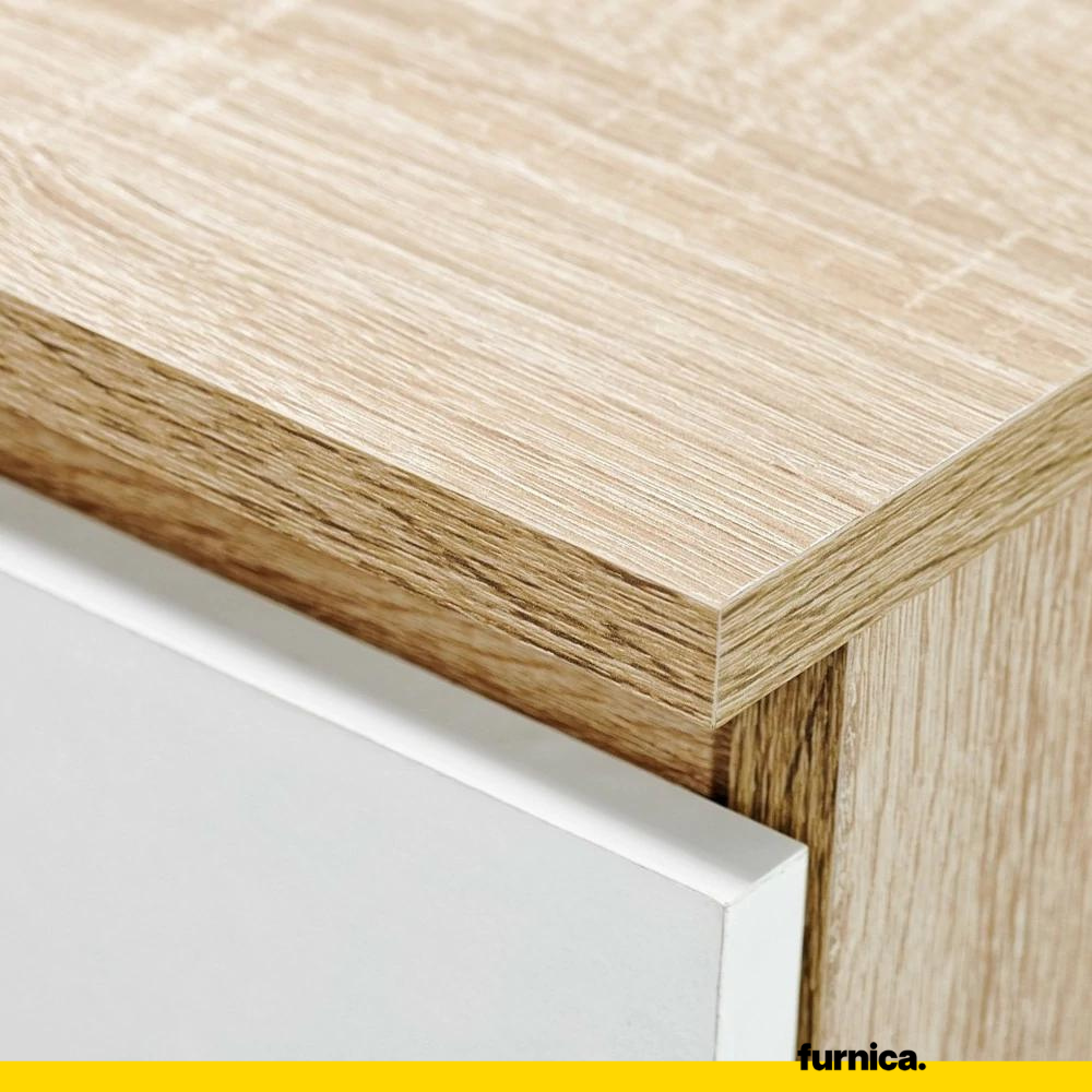 BRUNO - Bureau d'ordinateur - 3 Tiroirs et Plateau pour Clavier - H76cm L90cm P50cm - Droit (Anthracite)