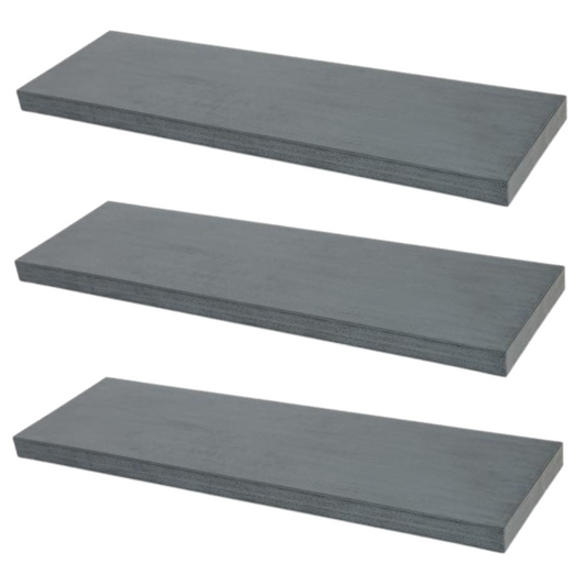 Étagère murale invisible lot de 3 120cm - Gris industriel